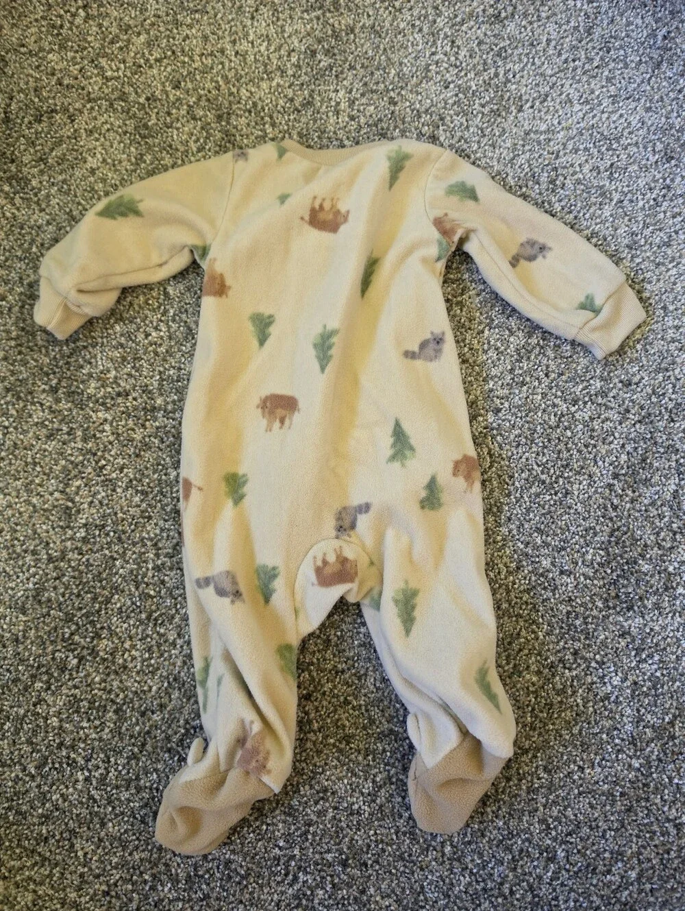 Carter's Neutral Forest Print Footed One-Piece Pajamas 2pk